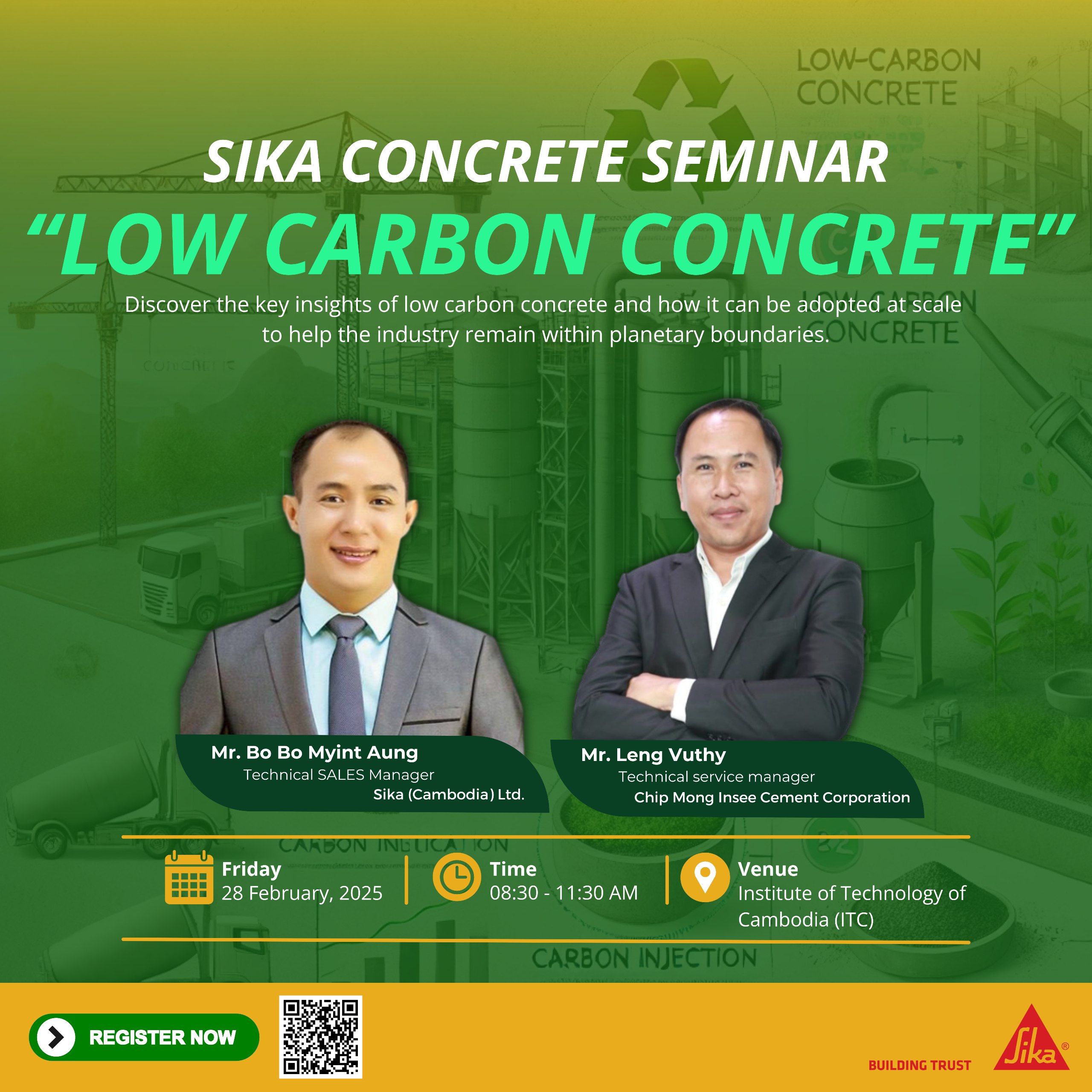 Seminar on Low Carbon Concrete by SIKA Cambodia Company